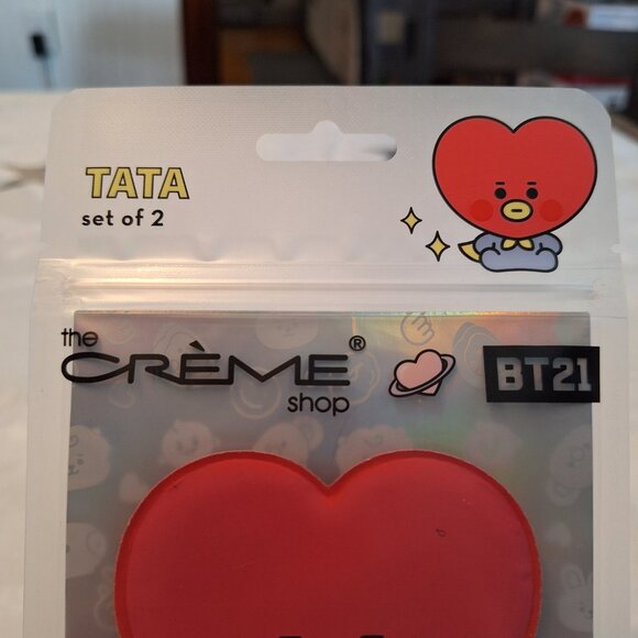 New In Package The Creme Shop x BT21 Stuck On U Tata V 2 Hair‎ Grips Set Red - Picture 4 of 8